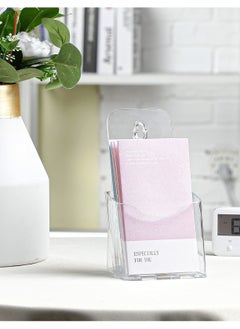 Y&D 5Pieces Acrylic Brochure Holder Stand Pamphlet 4 Inch Clear Literature Plastic Flyer Display for Vendors, Trifold, Brochure, Menu, Magazine, Pamphlet, Booklets  - Image 4