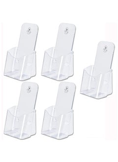 Y&D 5Pieces Acrylic Brochure Holder Stand Pamphlet 4 Inch Clear Literature Plastic Flyer Display for Vendors, Trifold, Brochure, Menu, Magazine, Pamphlet, Booklets  - Image 1