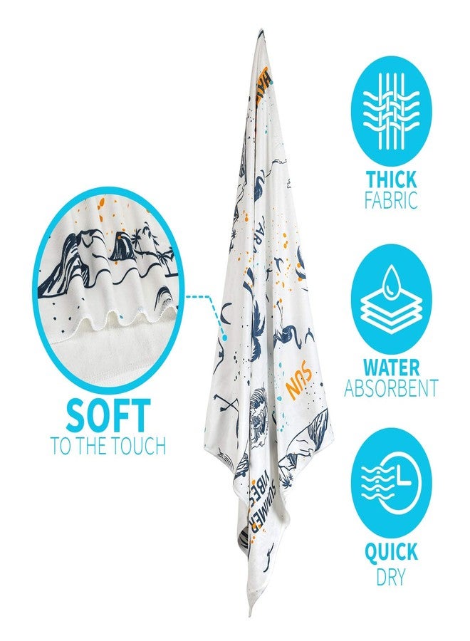 Raytix Beach Bag Spacious Shoulder Tote Travel & Gym Bag w/Multiple Pockets & Strong Zipper, Summer Vibe Bag - Image 4