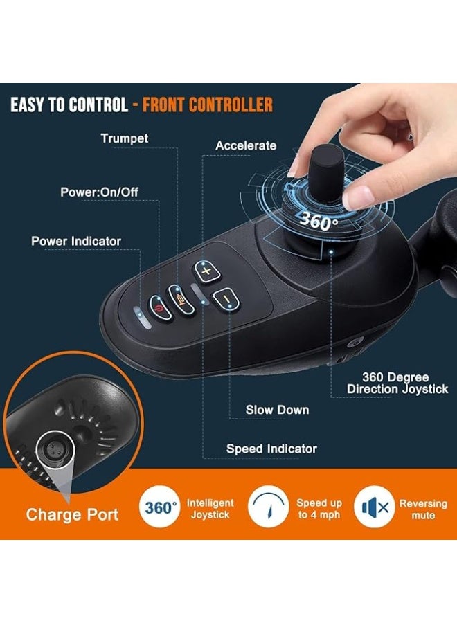 Cool Baby Electric Wheelchairs for Adults Lightweight Foldable, Wheelchairs for Adults Only 13.5kg, Can Last 12km, for Outdoor Light Home Travel (Maximum Bearing Weight 220 lbs) - Image 5