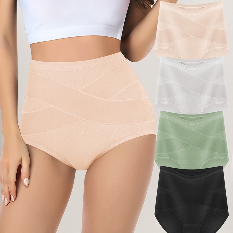 [Overseas Warehouse Shipping] Size High-Waisted Cross-Tie Tummy Control Butt-Lifting Panties With Pure Cotton Crotch For A Lifted Butt - Image 2