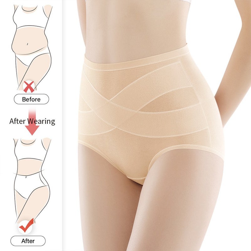 [Overseas Warehouse Shipping] Size High-Waisted Cross-Tie Tummy Control Butt-Lifting Panties With Pure Cotton Crotch For A Lifted Butt - Image 4