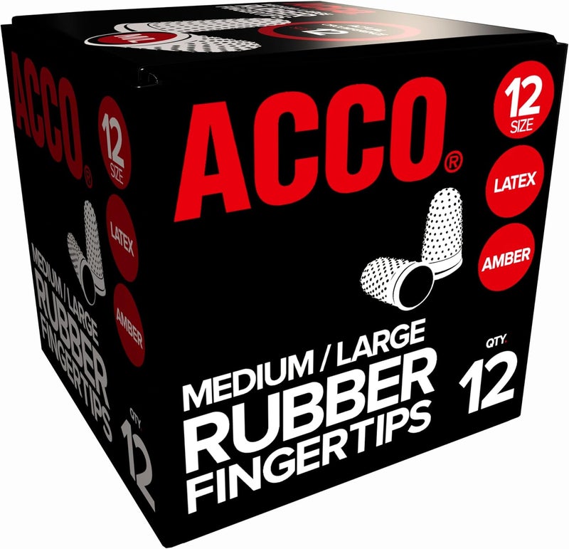 Swing Line Rubber Finger Tips, Medium/Large, Size 12, Finger Cots, 12 Count, 1 Pack (54032) - Image 1