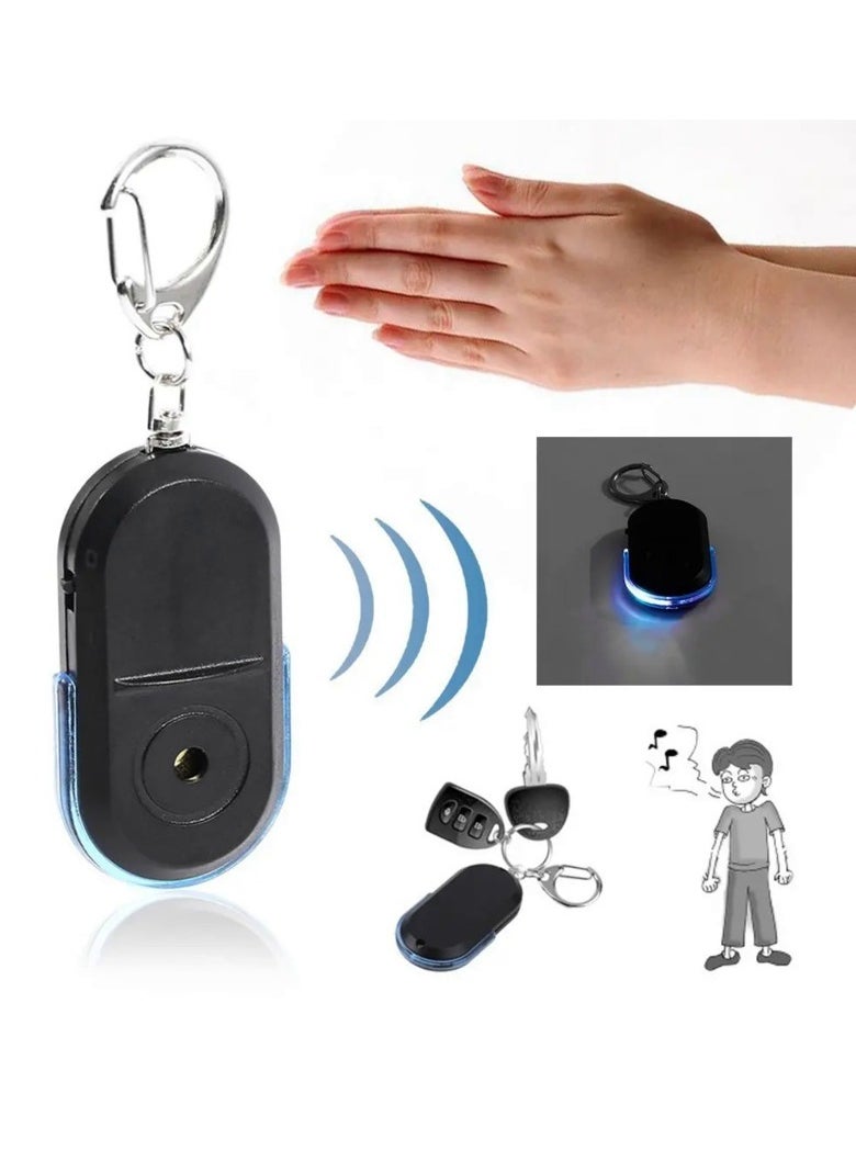 Mini Key Finder, Anti Lost Item Finder, Whistle Sound Control Smart Find Locator Keychain With Led Light, Portable Lightweight Key Finder Keyring For Find Keys, Wallets, Mp3, (1pc, Green)
