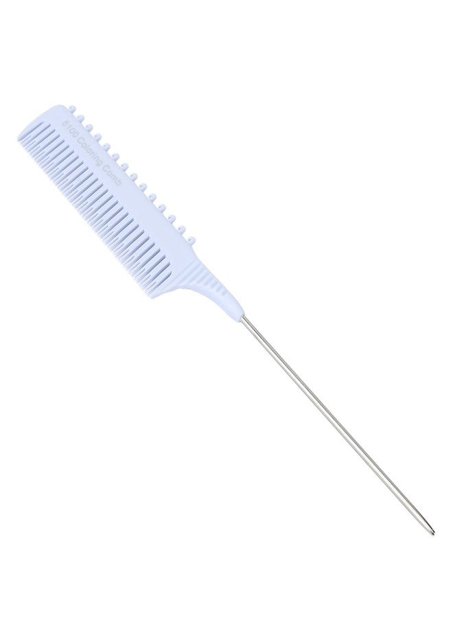 Semme Weaving Combs For Highlighting,Highlighting Clip Comb, Plastic Tail Comb with hook teeth,Fine Tooth Teasing Combs for Unisex,Hair Styling Rat Tail Parting Combs (Lavender) - Image 2