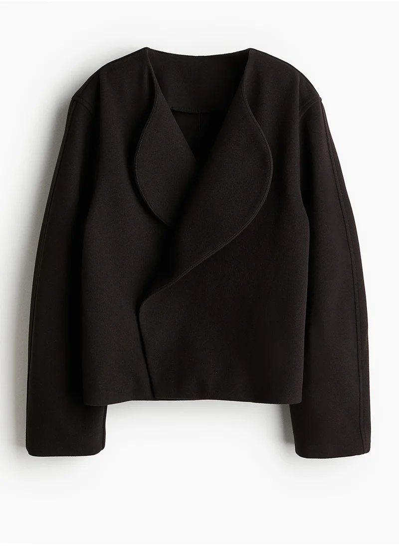 H&M Shawl-Collared Felted Jacket