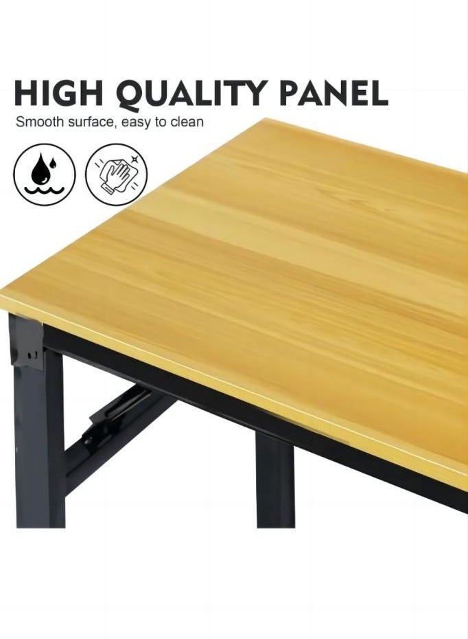 TNGames Folding Table Multi-Functional Portable Desk With Adjustable Height Legs For Computer Camping, Garden, Picnic,Coffee,BBQ,(80 * 40 * 75cm)  - Image 3