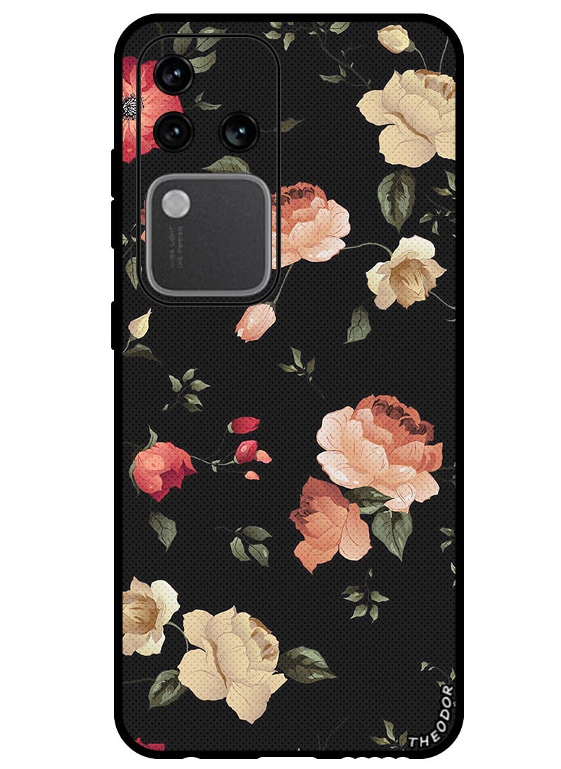 Theodor Protective Case Anti Scratch Shock Proof Bumper Cover For Vivo S18 Pro Colourful Lotus  - Image 1