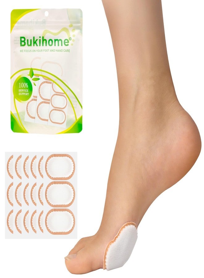 Bukihome Foam Bunion Pads to Wear with Shoes – Soft Bunion Cushion Protector - Breathable Foot Pad for All Day Comfort & Support - Self-Adhesive Bandages for Men and Women (18 Count, Medium) - Image 1