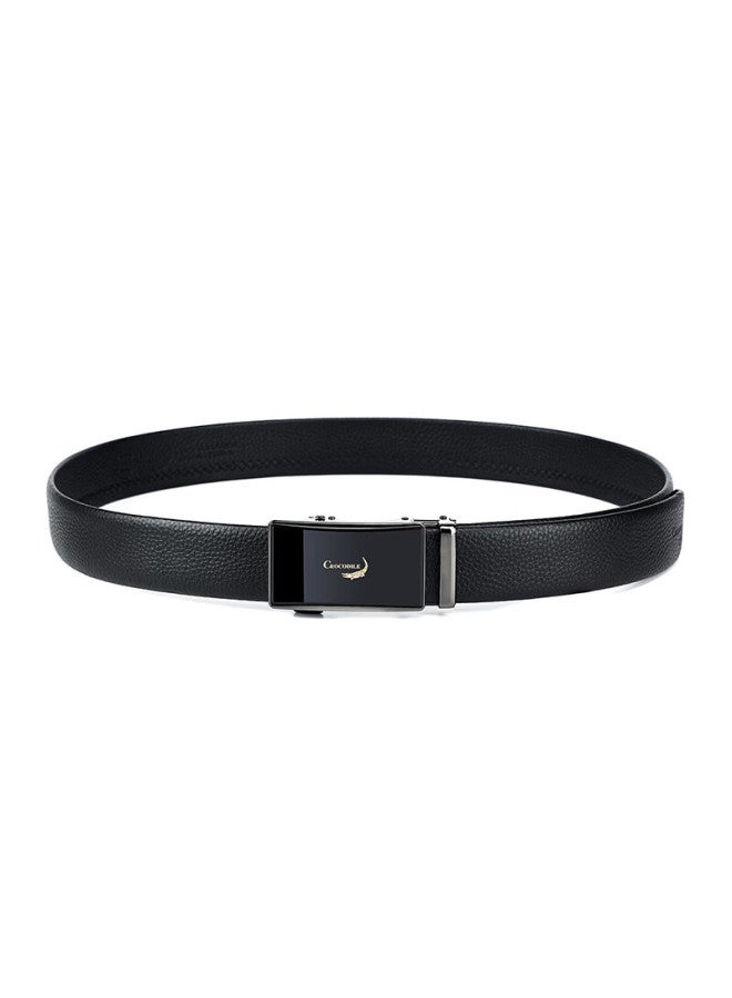 Crocodile Top-grain Leather Business Automatic Buckle Belt, Men's Waistband, Birthday Gift For Men, Dt620 - Image 2