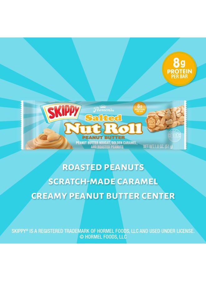 Pearson 's SKIPPY® Peanut Butter Salted Nut Roll | Peanut, Caramel, Peanut Butter Candy | 24 Full- Size Candy Bars |Bulk, Individually Wrapped - Image 3