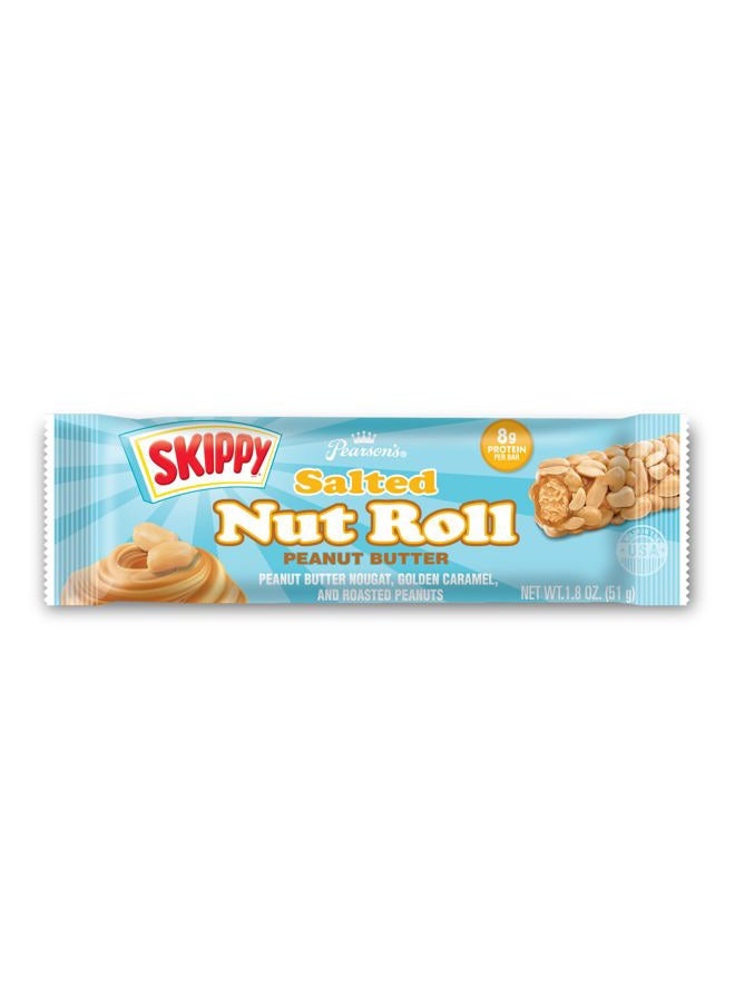 Pearson 's SKIPPY® Peanut Butter Salted Nut Roll | Peanut, Caramel, Peanut Butter Candy | 24 Full- Size Candy Bars |Bulk, Individually Wrapped - Image 2