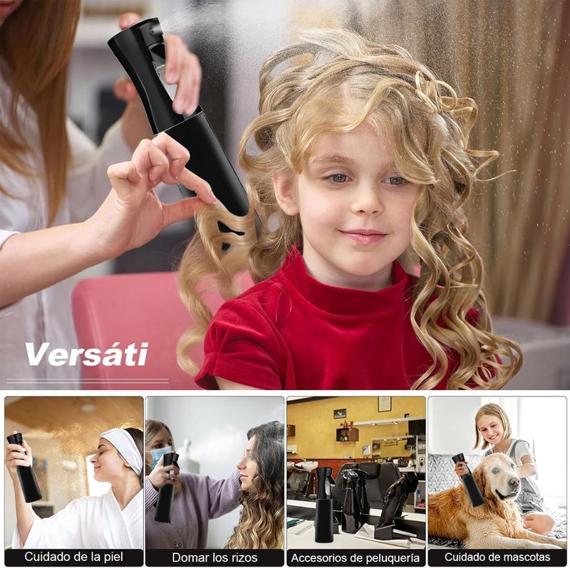 SUROQUE 300 ml Fine Black Mist Spray Bottle - Continuous Spraying for Hair, Plants, Cleaning - Multi-Purpose Water & Alcohol Sprayer - Image 5