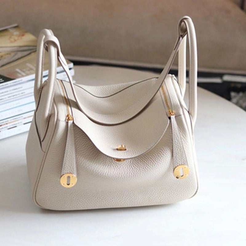 2023 New Mini Lindy Genuine Leather Womens Bag Large White 26 