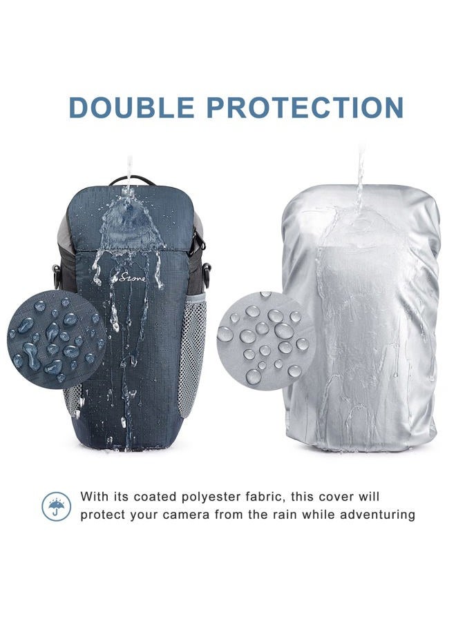 S-ZONE Camera Bag DSLR/SLR Waterproof Camera Case for Photographers Holster Compatible with Nikon Canon Sony, Dark Blue, Casual Daypack - Image 3