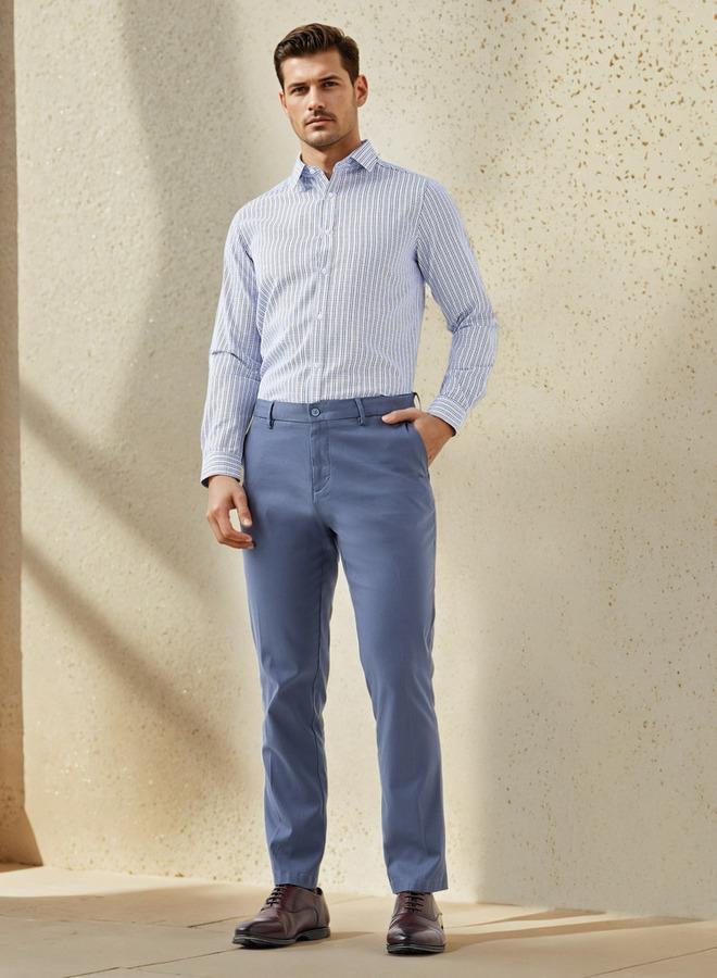 سبلاش فيڤ قميص كاروهات بقصة عادية وأكمام طويلة - Image 2