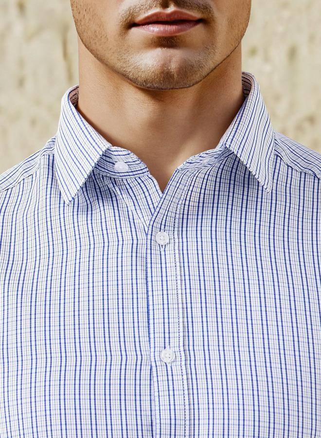 Splash FAV Regular Fit Checked Collared Shirt with Long Sleeves - Image 5