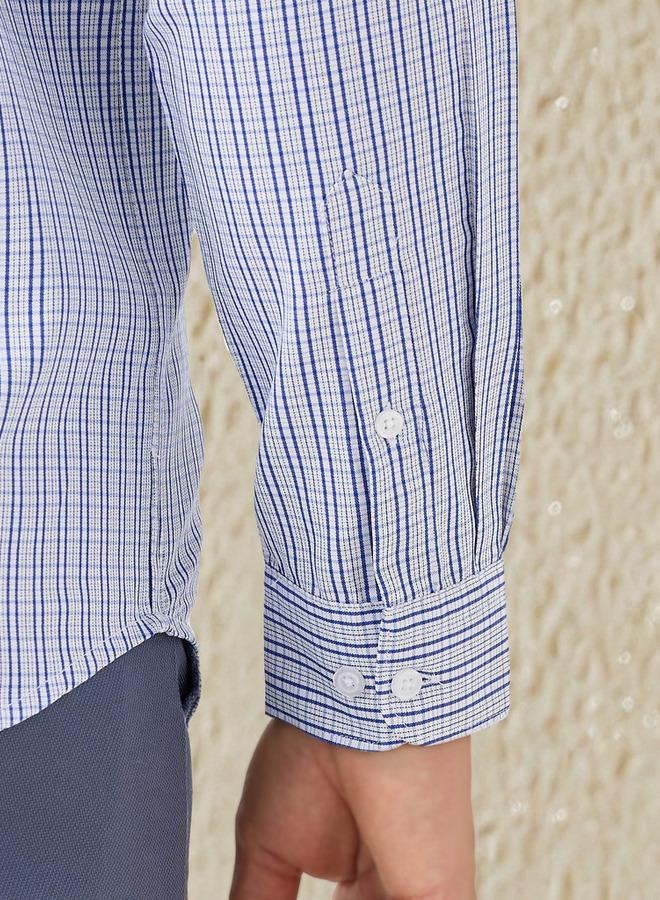 Splash FAV Regular Fit Checked Collared Shirt with Long Sleeves - Image 4