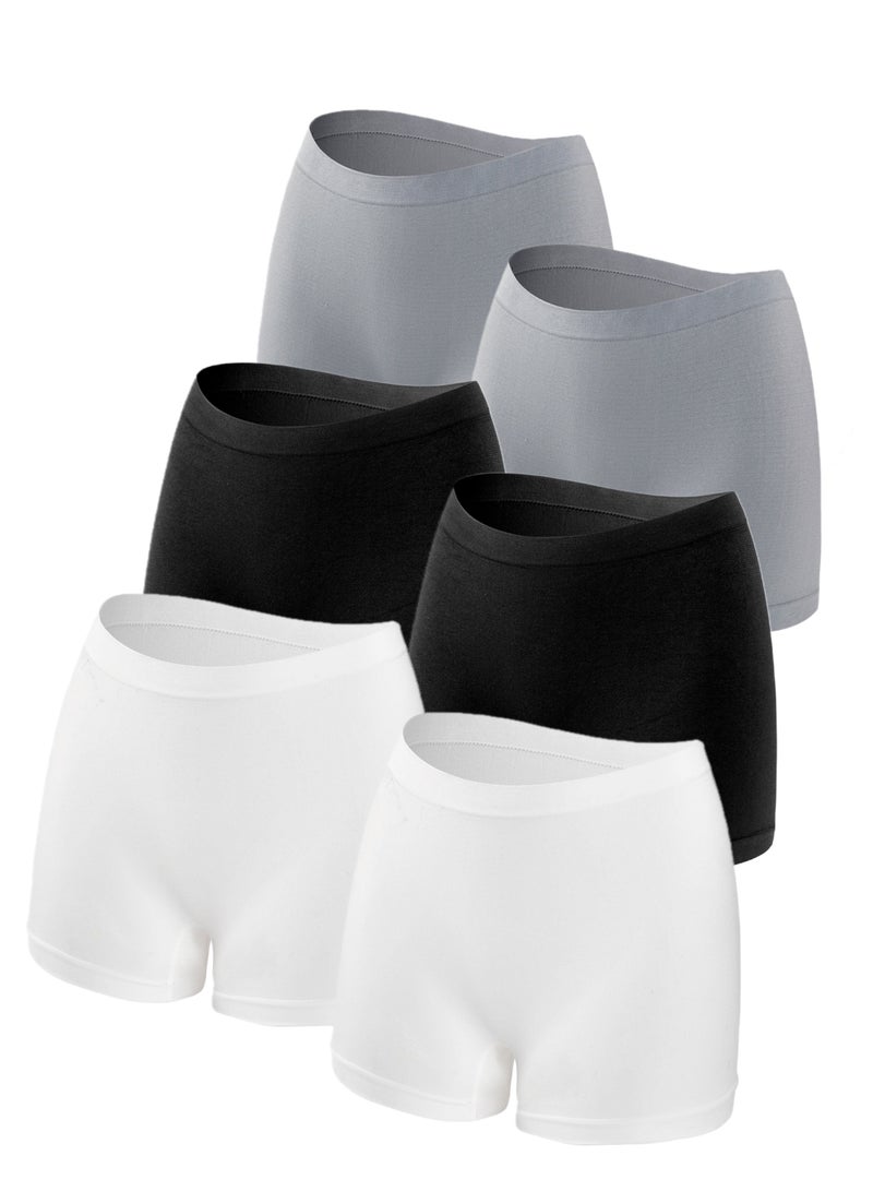 RedMapleTEK Women's Large Boxer Briefs, Can Be Worn as a Base Layer or as an Outerwear Shorts 6-Pack  - Image 1