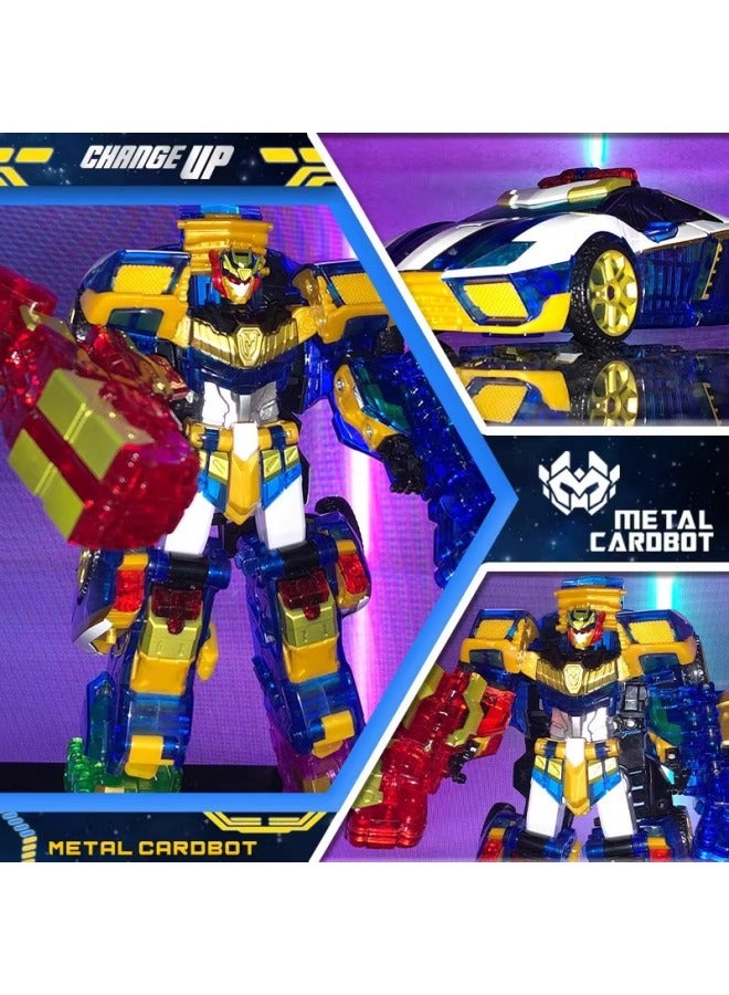 Genuine Dazzle Card Fighter Deformation Toy Dazzle Blue Lightning Super Dazzle Electric King Children's Deformation Robot Black Iron God Of War-Color:8152【shuo Naruto】  - Image 5