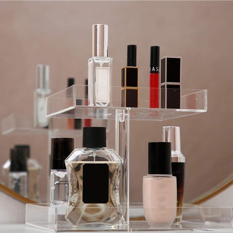 Al Raied ARS® Perfume Organizer Display Tray - Acrylic Handmade Large Vanity Tray, 6x9 inches, Clear - Image 4