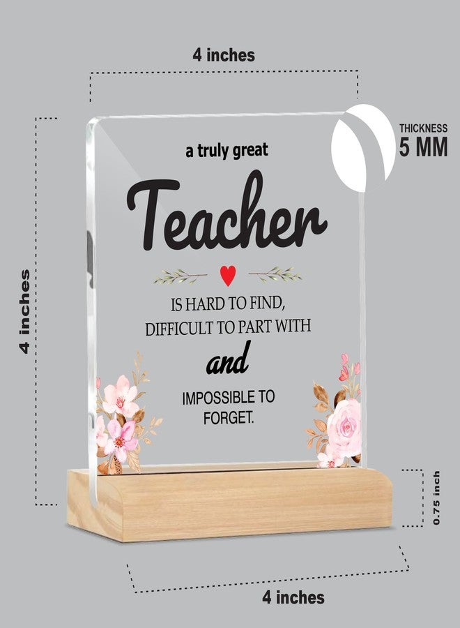 Giftplease Teacher Plaque with Wooden Stand Inspirational Desk Decor Gift for Mentor, Educator, Appreciation Keepsake for Teachers' Day, Birthday, or Farewell MP_91 - Image 4