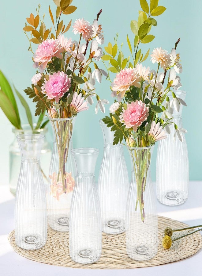 LOLYSIC 24 Pack Plastic Vase Bulk, Small Clear Flower Vase, Plastic Vases for Flowers, Crystal Bud Vases for Centerpieces, Wedding, Home Table Decorations, Formal Dinners - Image 5