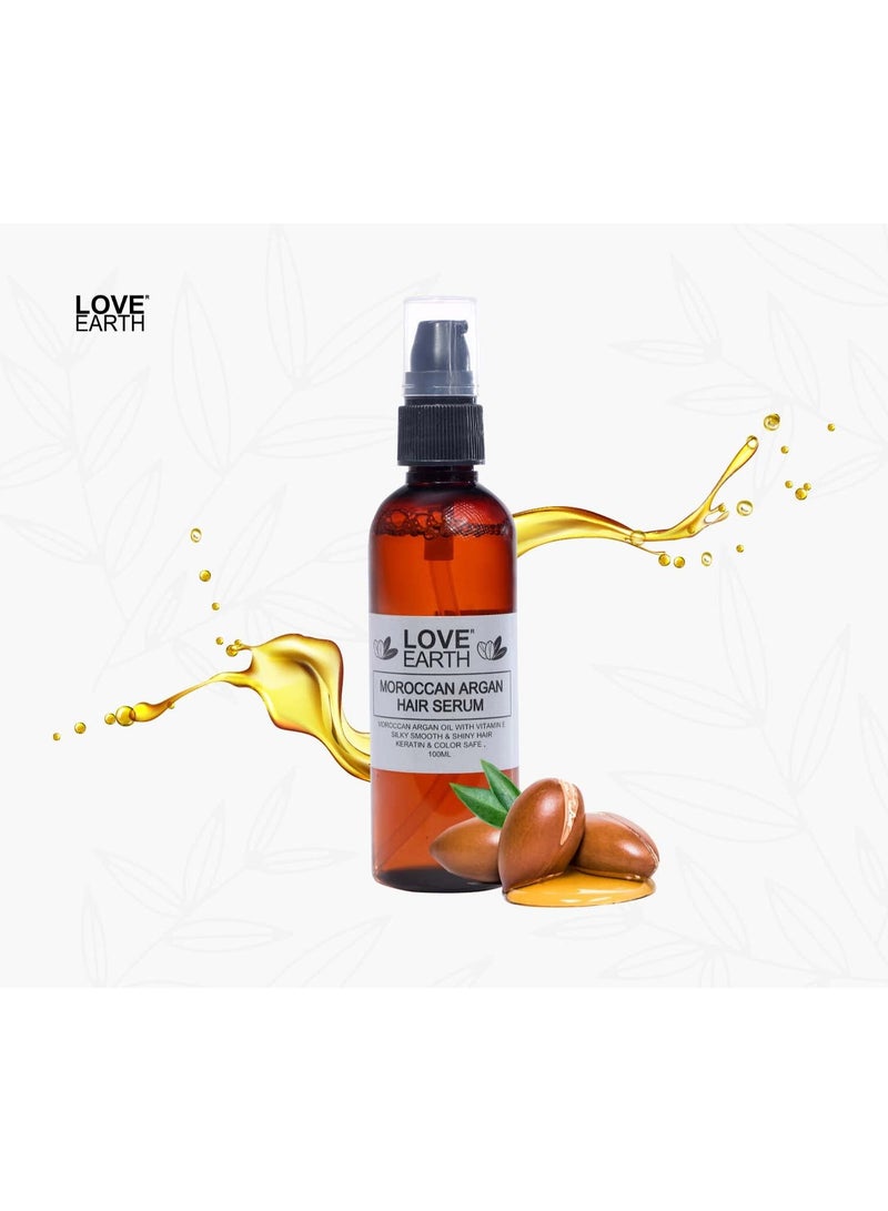 حب الارض مصل شعر الأركان المغربي الغني بفوائد زيت الأركان المغربي والبرنغراج لشعر خالٍ من التجعد وناعم ولامع 100 مل - Image 2