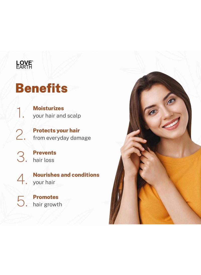 حب الارض مصل شعر الأركان المغربي الغني بفوائد زيت الأركان المغربي والبرنغراج لشعر خالٍ من التجعد وناعم ولامع 100 مل - Image 4