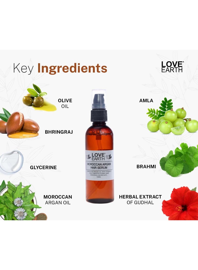 حب الارض مصل شعر الأركان المغربي الغني بفوائد زيت الأركان المغربي والبرنغراج لشعر خالٍ من التجعد وناعم ولامع 100 مل - Image 3