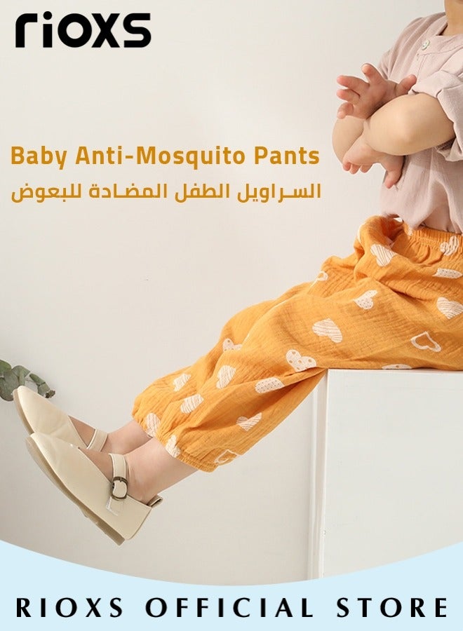 RIOXS Toddlers Boys Girls Mosquito Repellent Pants Children Summer Fashion Slim Pants Casual Loose Pants for Outdoor or Indoor Wear - Image 4