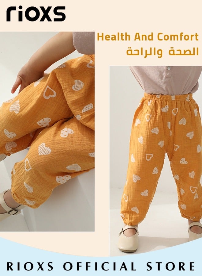 RIOXS Toddlers Boys Girls Mosquito Repellent Pants Children Summer Fashion Slim Pants Casual Loose Pants for Outdoor or Indoor Wear - Image 5