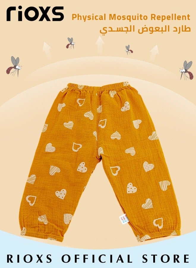 RIOXS Toddlers Boys Girls Mosquito Repellent Pants Children Summer Fashion Slim Pants Casual Loose Pants for Outdoor or Indoor Wear - Image 2