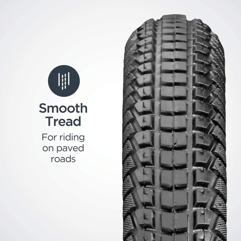 Schwinn Replacement Bike Tire, 26" x 1.95" Hybrid Bike Tire, Smooth Tread Pattern, Puncture Guard, Fits Internal Rim Widths 19mm-29mm, PSI Range 40 to 65 - Image 4