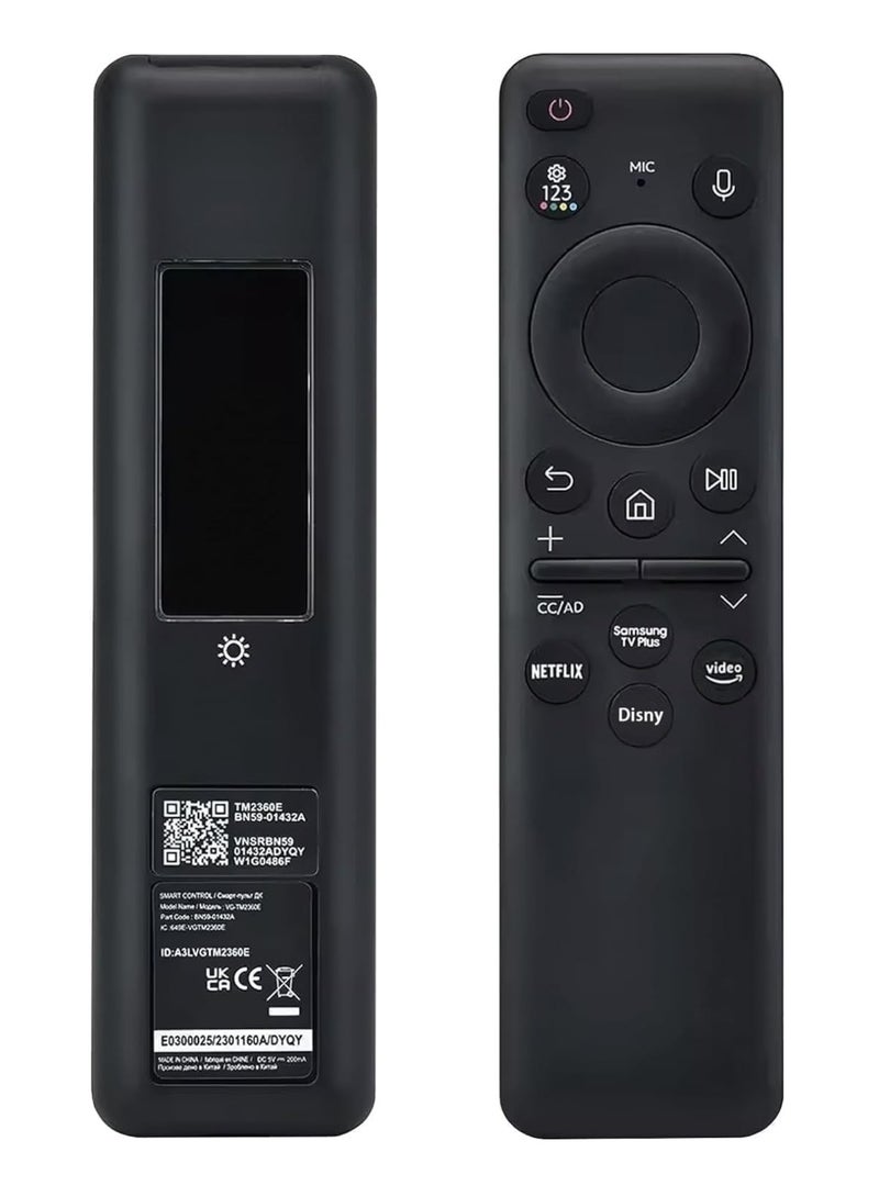 TIGER 2023 New BN59-01432A Remote Control with Voice Activation – Compatible with Neo QLED 8K HDR Smart TVs | Solar Charging Remote for 2023 Models | Universal Smart Remote for Voice Control and Easy TV Navigation - Image 1
