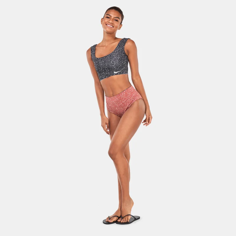 Nike Black Women's Swim Adventure Reversible Crop Top for Women | Best Price UAE