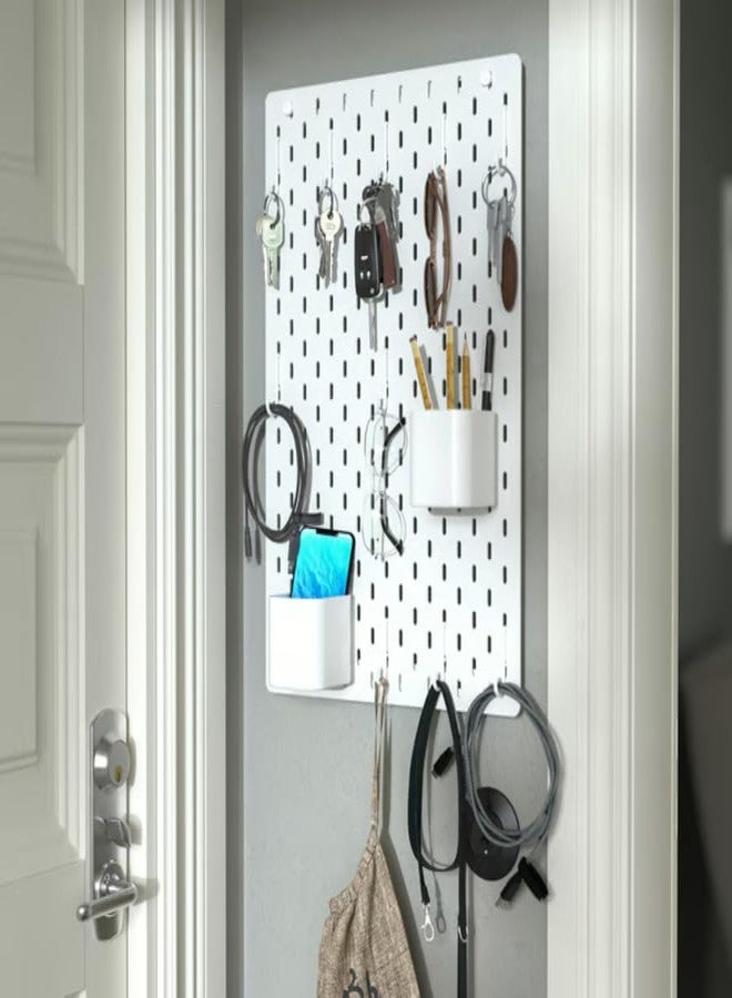 stoRk The SKÅDIS Series Accessories for Pegboard, Easy Attach, No Tools Needed (Container, White) - Image 2