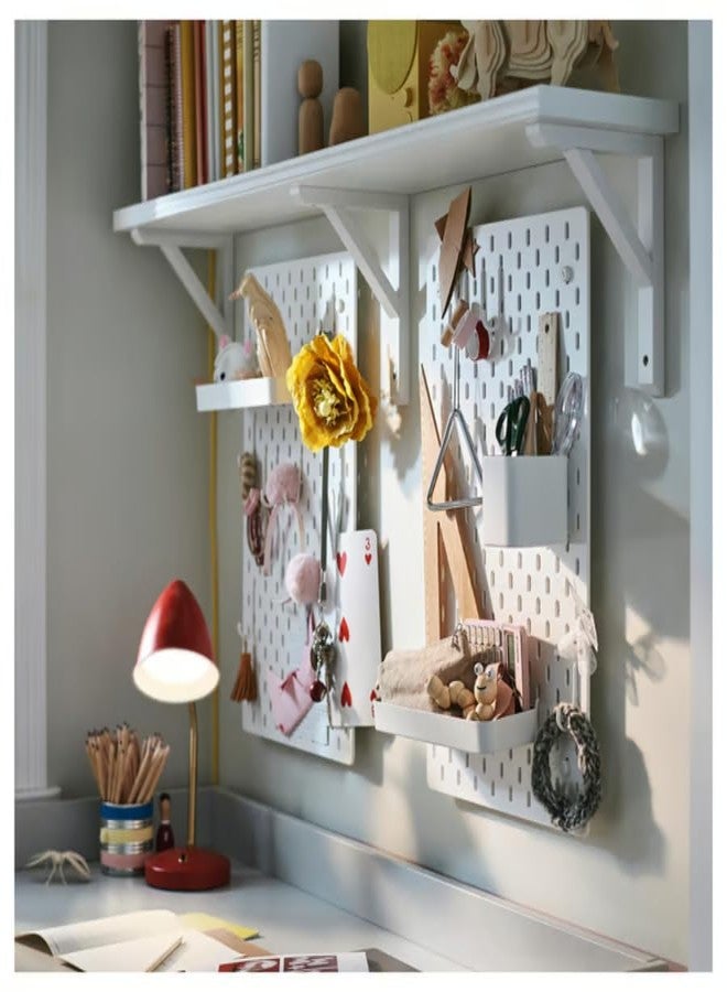 stoRk The SKÅDIS Series Accessories for Pegboard, Easy Attach, No Tools Needed (Container, White) - Image 3
