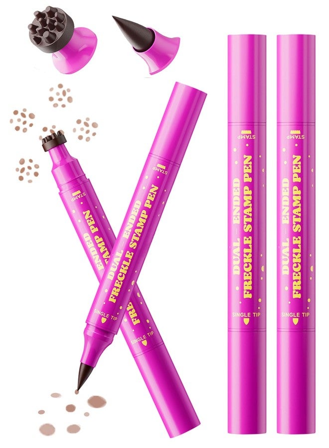 SUMEITANG 2-in-1 Freckle Stamp Pen, Honey Toast 2-Pack - Image 1