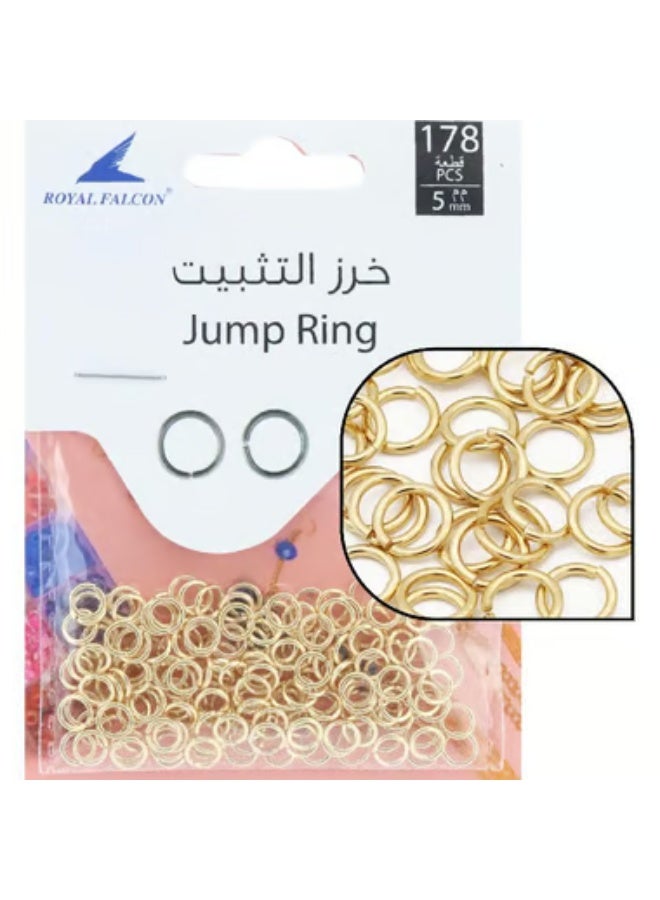Royal Falcon Jump Ring .8 X 5 mm Round KC Gold.03 kg ( .07 lb ) - Image 1