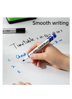 Deli 2-Piece Dry Erase Whiteboard Marker With Whitboard Eraser Assorted Colours  - Image 2