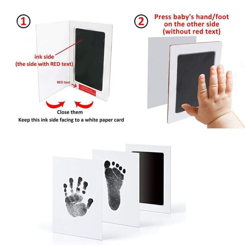 Baby Inkless Footprint Handprint Kit Clean Touch Ink Pads for 0-6 Months Old Infant Newborn Keepsake Pet Paw Print Kit, Blue - Image 5