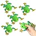 Lohoee 5 Pieces Frog Toys Realistic Frog Amphibian Figures Simulation Animal Model Frog Soft Stretchy Stress Relief Hand Frog Toy for Home Party Decorations or Gift - Image 2
