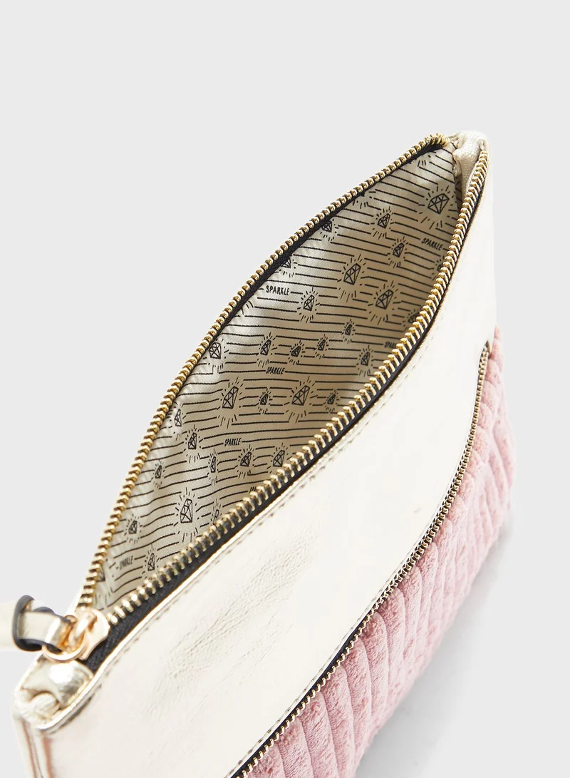 AURORA Two Tone Beauty Bag - Pink