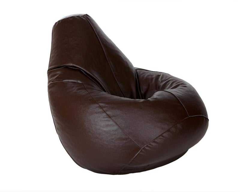 Generic Lexavi Brand Combo Bean Bag Cover with Footstool Without Beans Brown SizeXXL  - Image 5