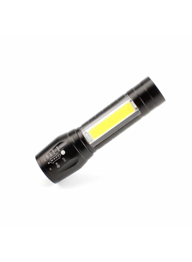 Aluminum COB LED Mini Flashlight – USB Rechargeable Zoom Torch Light for Camping, Emergency & Daily Use - Image 2