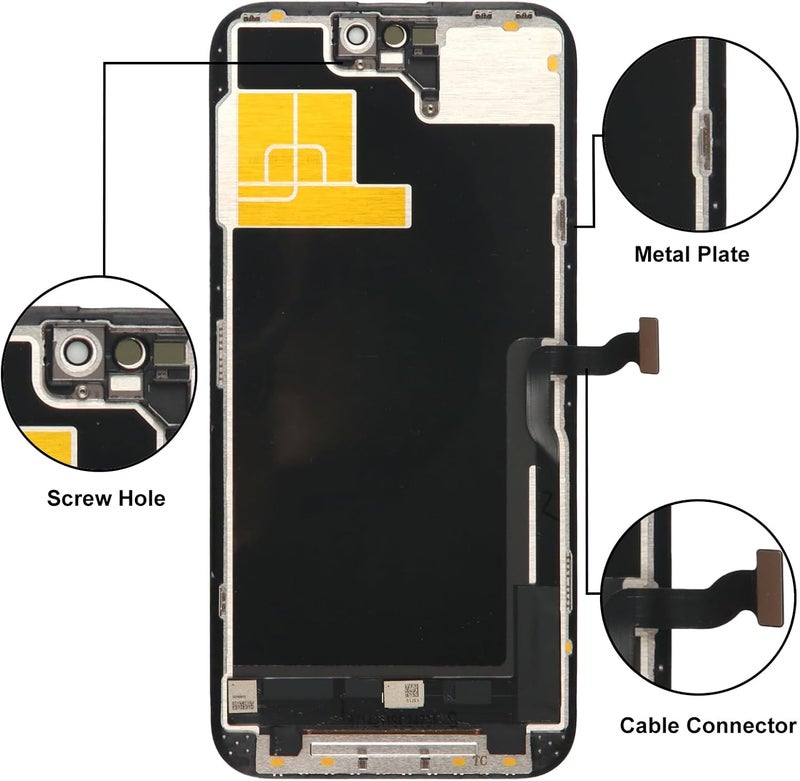 LL TRADER Screen Replacement for iPhone 14 pro max 6.7" LCD Retina FHD Display COF Touch Screen Digitizer with Repair Tool Kits, Waterproof Tape, Screen Protector (Truetone programable) 2025 USA New - Image 4