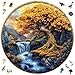 Qiuenisray Wooden Puzzles for Adults Tree of Life Waterfall River Jigsaw Puzzles 200 Piece FSC Certified Unique Shape Puzzles Piece Wall Decor Wood Puzzle Creative Gift for Family Game 112x112 in - Image 2