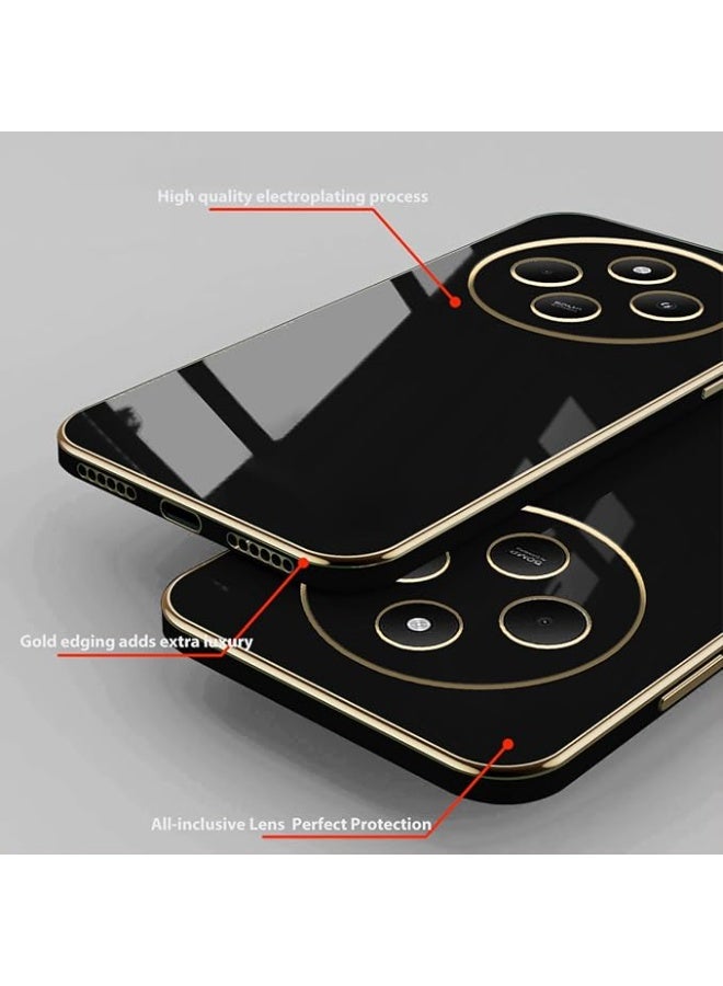 حافظة متوافقة مع Honor X9D لطيفة للنساء والفتيات والرجال، طلاء فاخر لحافظة هاتف Honor X9D رفيعة مضادة للصدمات من السيليكون (أسود) - Image 4