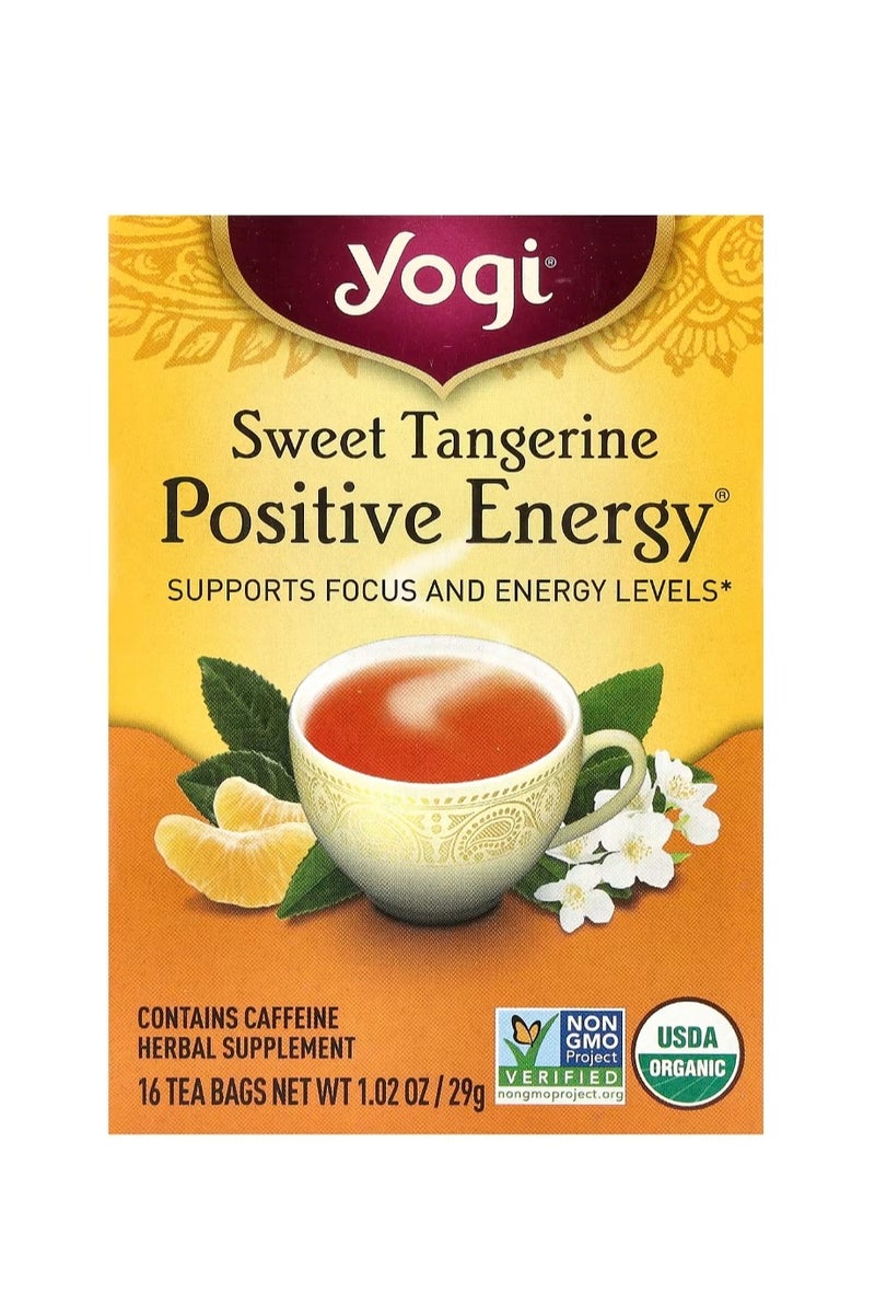 شاي يوغي الطاقة الإيجابية اليوسفي الحلو 16 كيس شاي 1.02 أوقية (29 جم) - Image 1